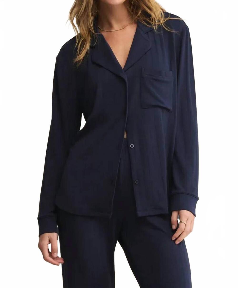 NEW Z SUPPLY classique rib top in eclipse